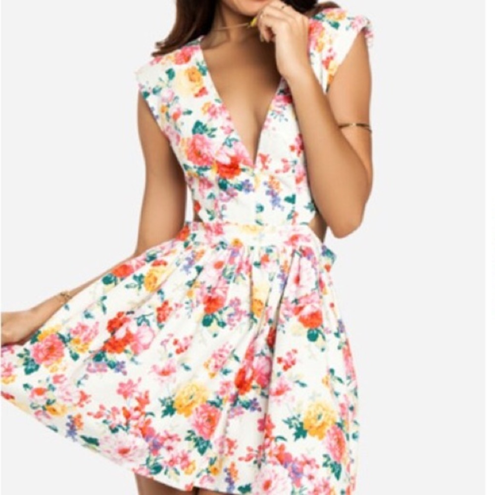 Windsor floral cut out dress